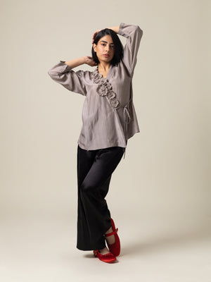 Tenjin Grey Top