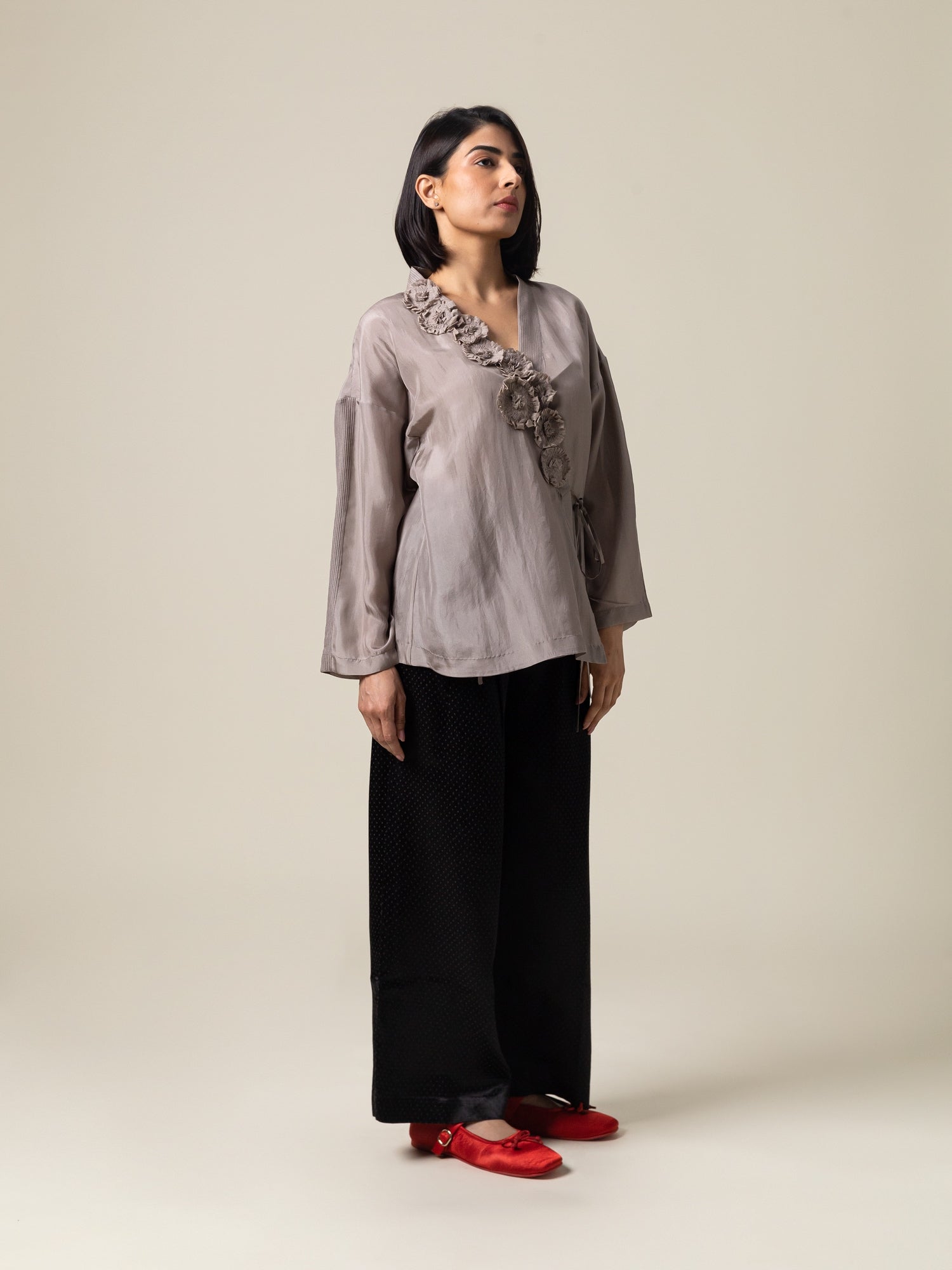 Tenjin Grey Top