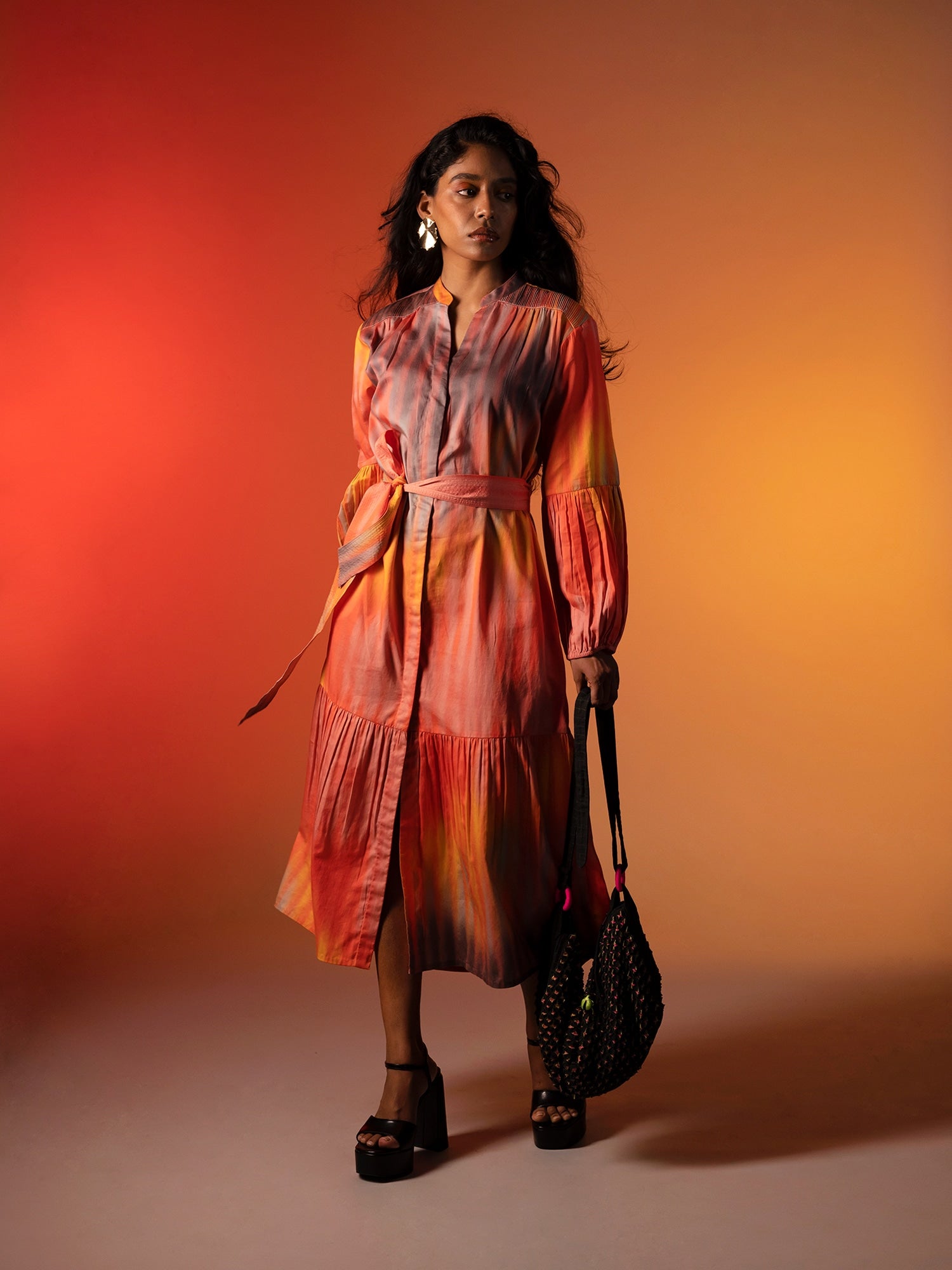 Koetoi Coral Grey Dress