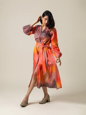 Koetoi Coral Grey Dress