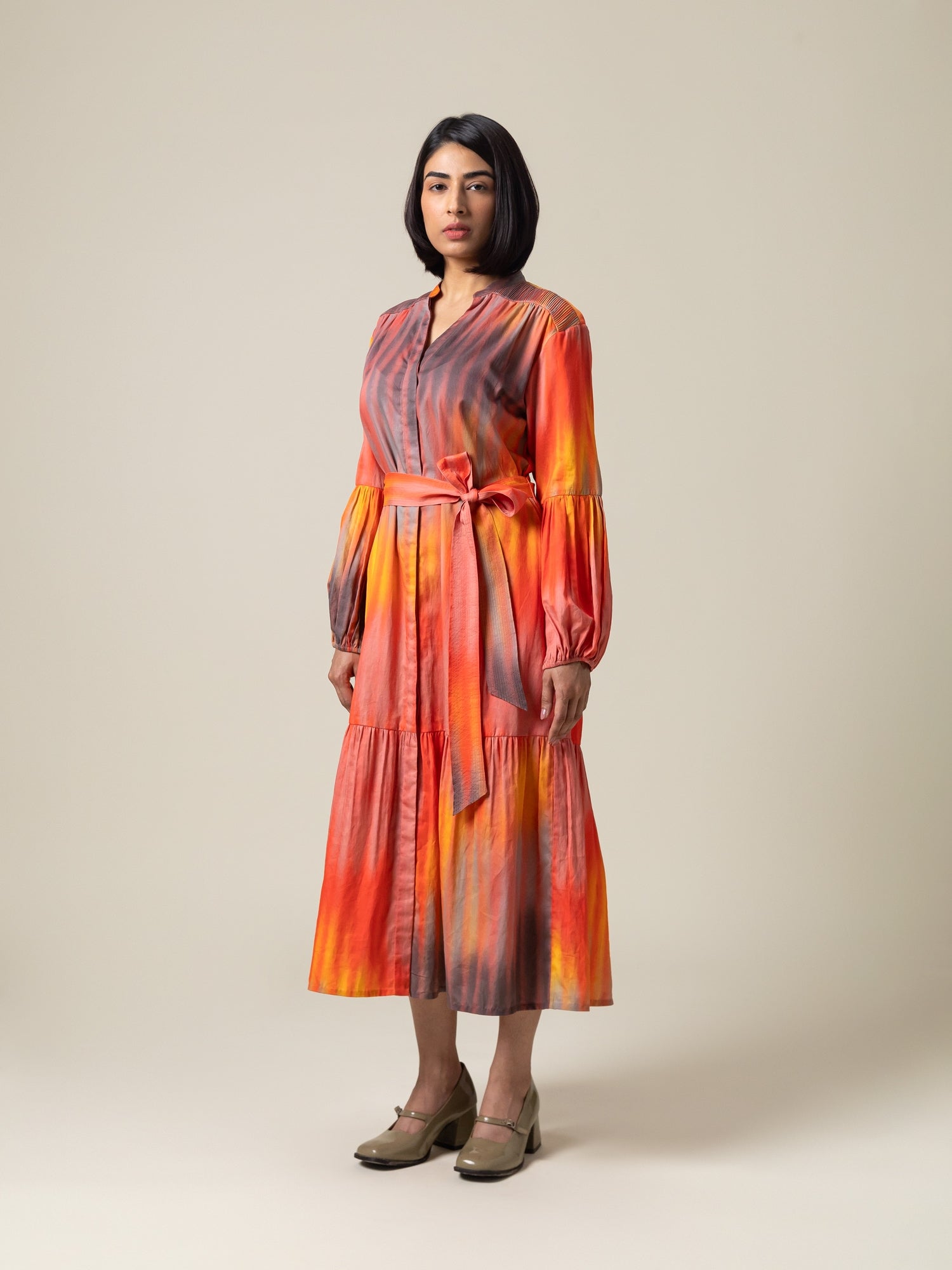 Koetoi Coral Grey Dress