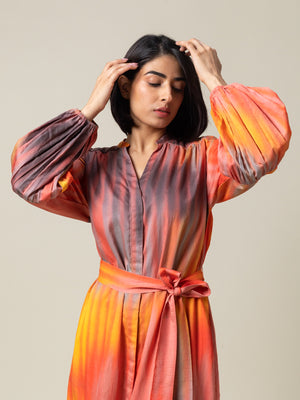 Koetoi Coral Grey Dress