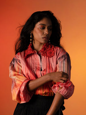 Teshio Coral Grey Shirt