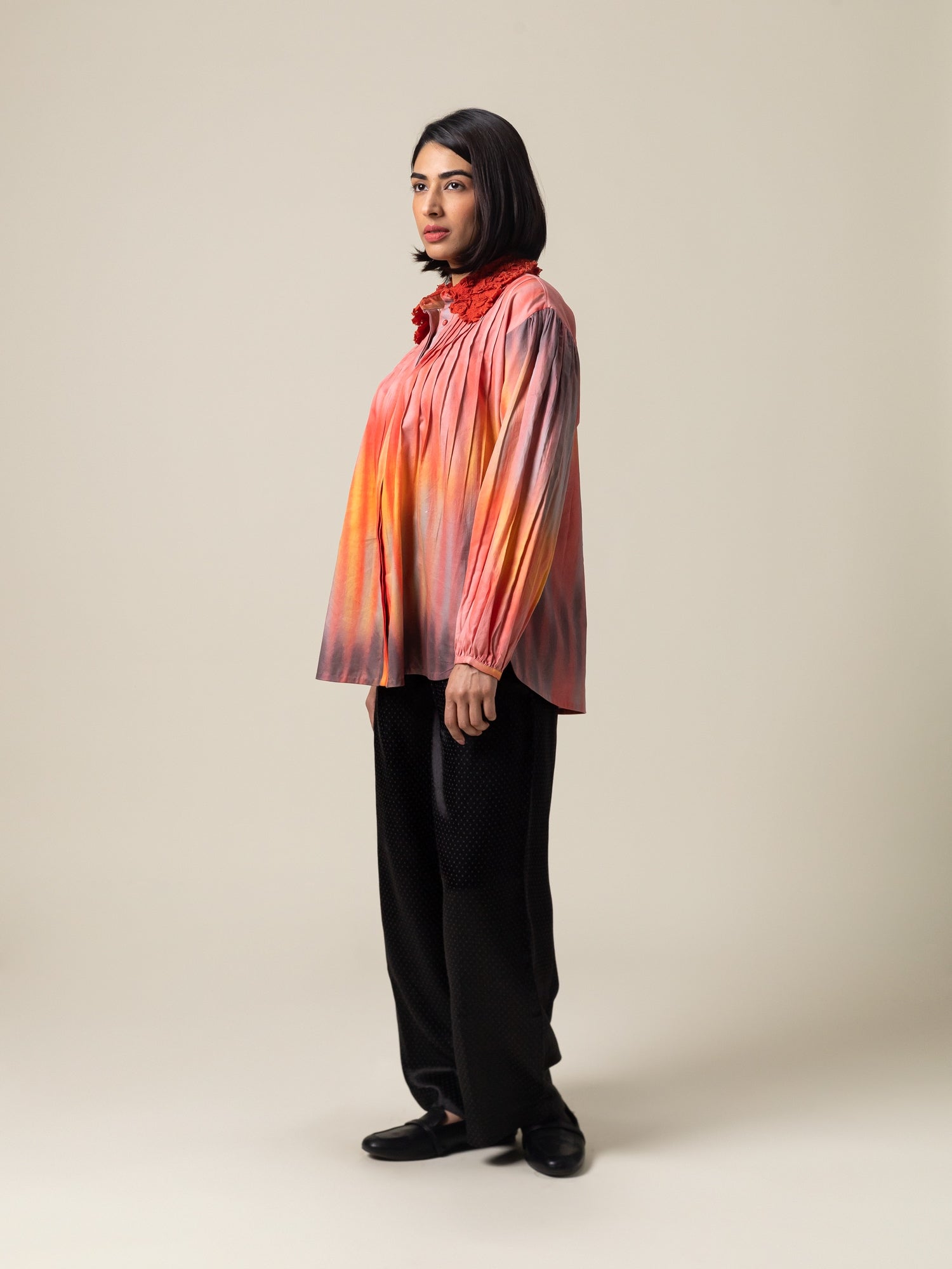 Teshio Coral Grey Shirt