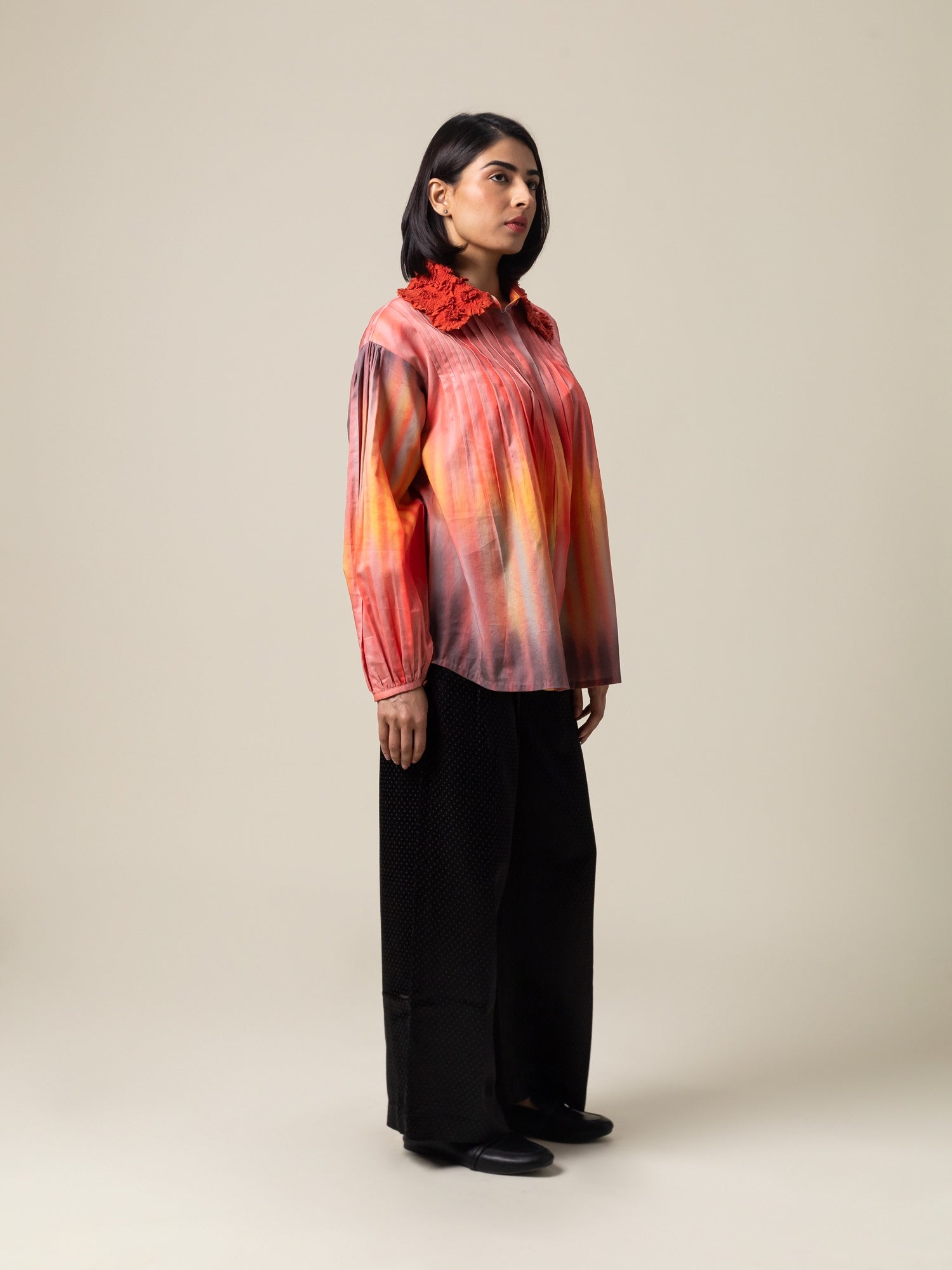 Teshio Coral Grey Shirt