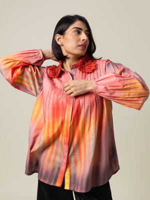 Teshio Coral Grey Shirt