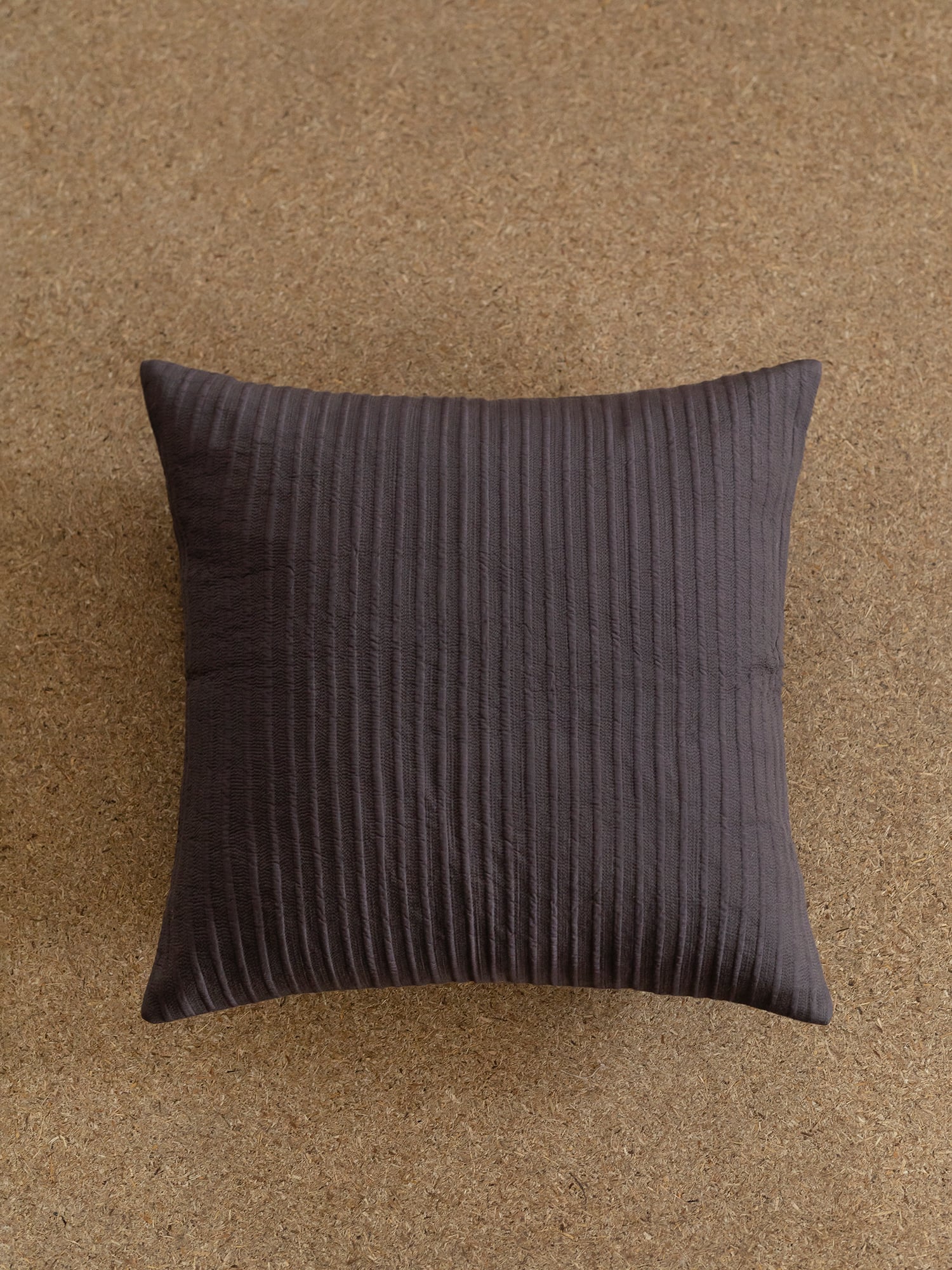 Ribline Charcoal Cushion Cover
