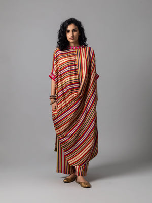 Rustam Red Blue Stripe Dress