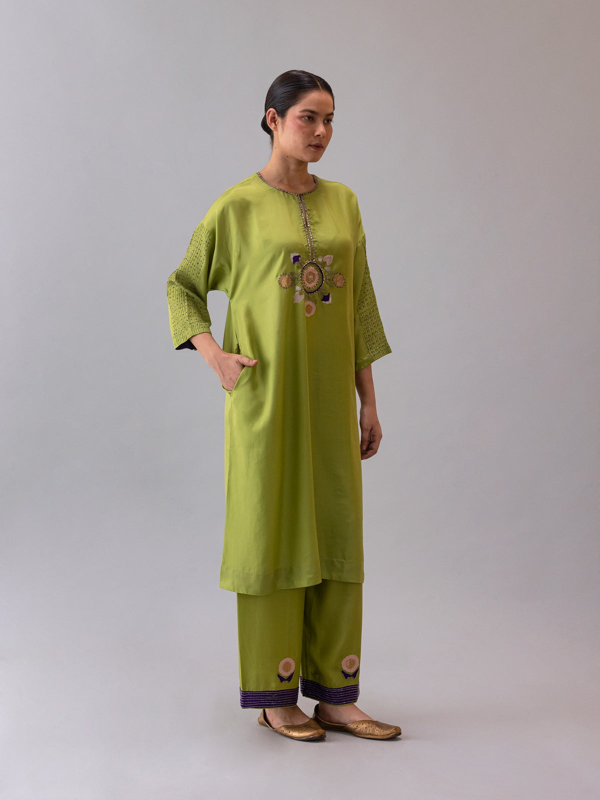 Rano Green Kaftan