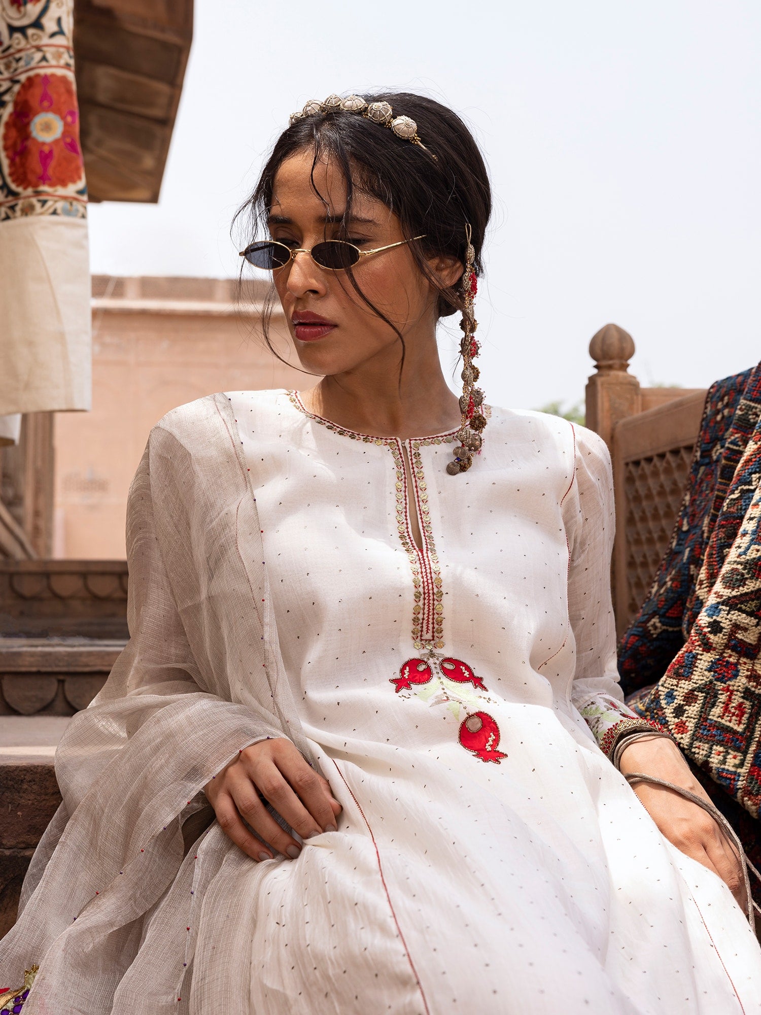 Basma Natural Kurta