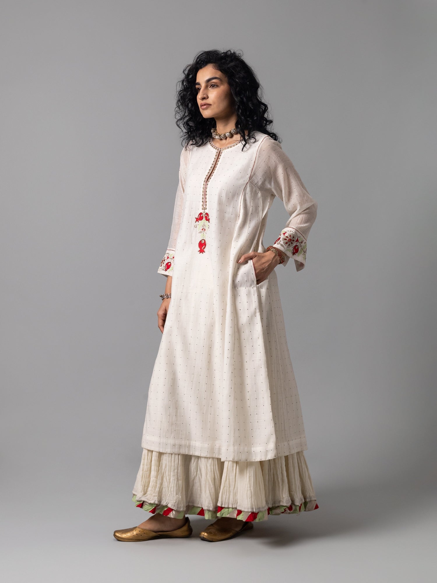 Basma Natural Kurta