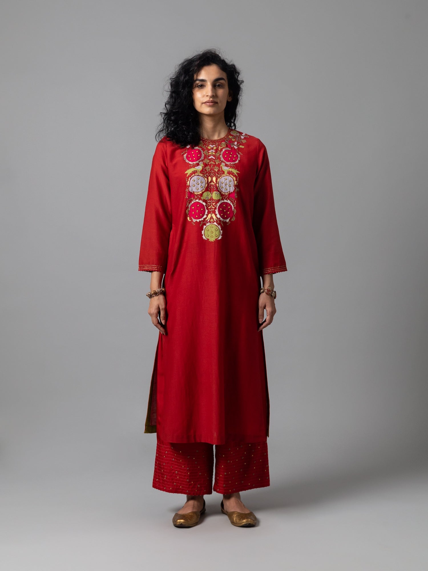 Zevor Deep Red Kurta