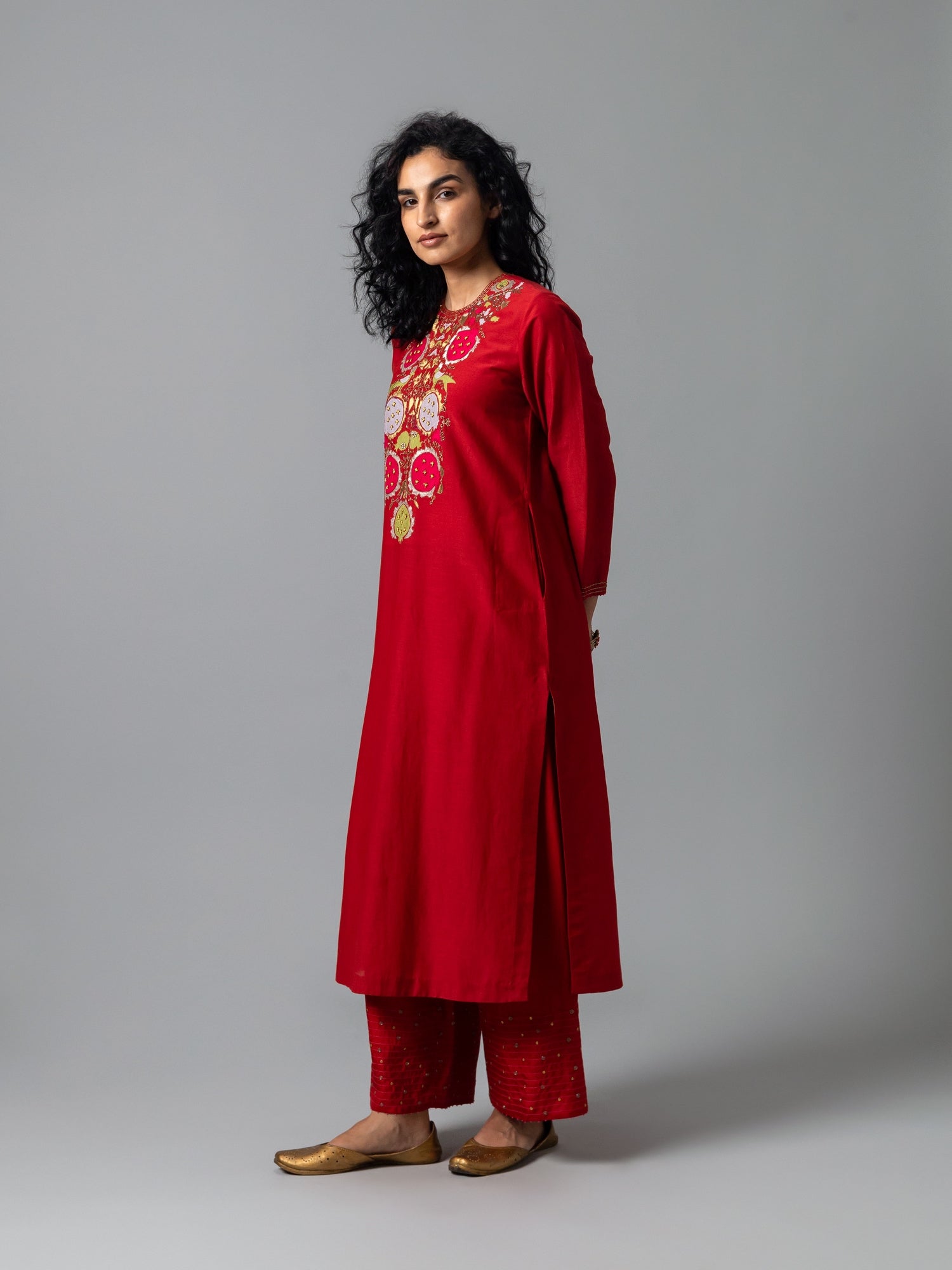 Zevor Deep Red Kurta