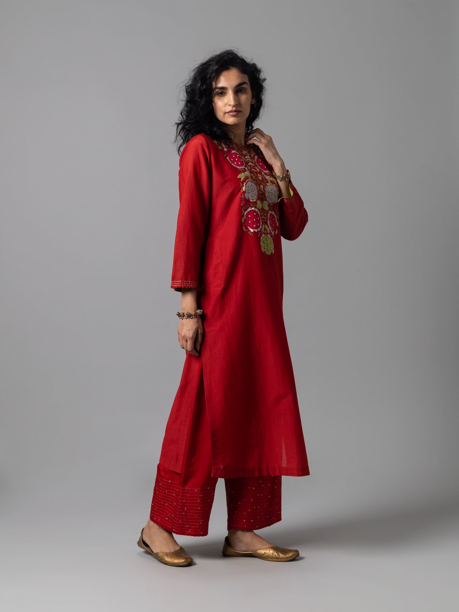 Zevor Deep Red Kurta