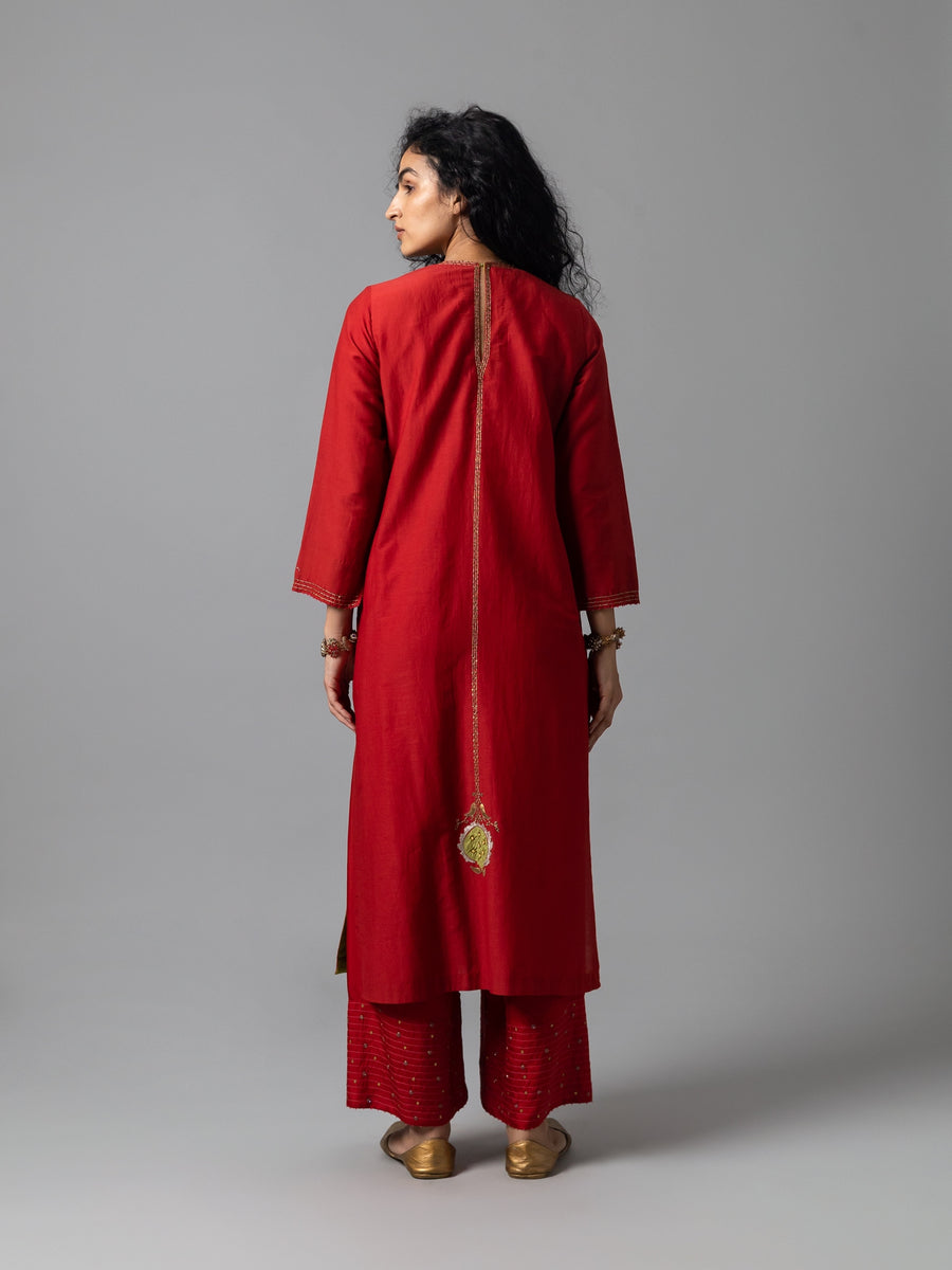 Zevor Deep Red Kurta