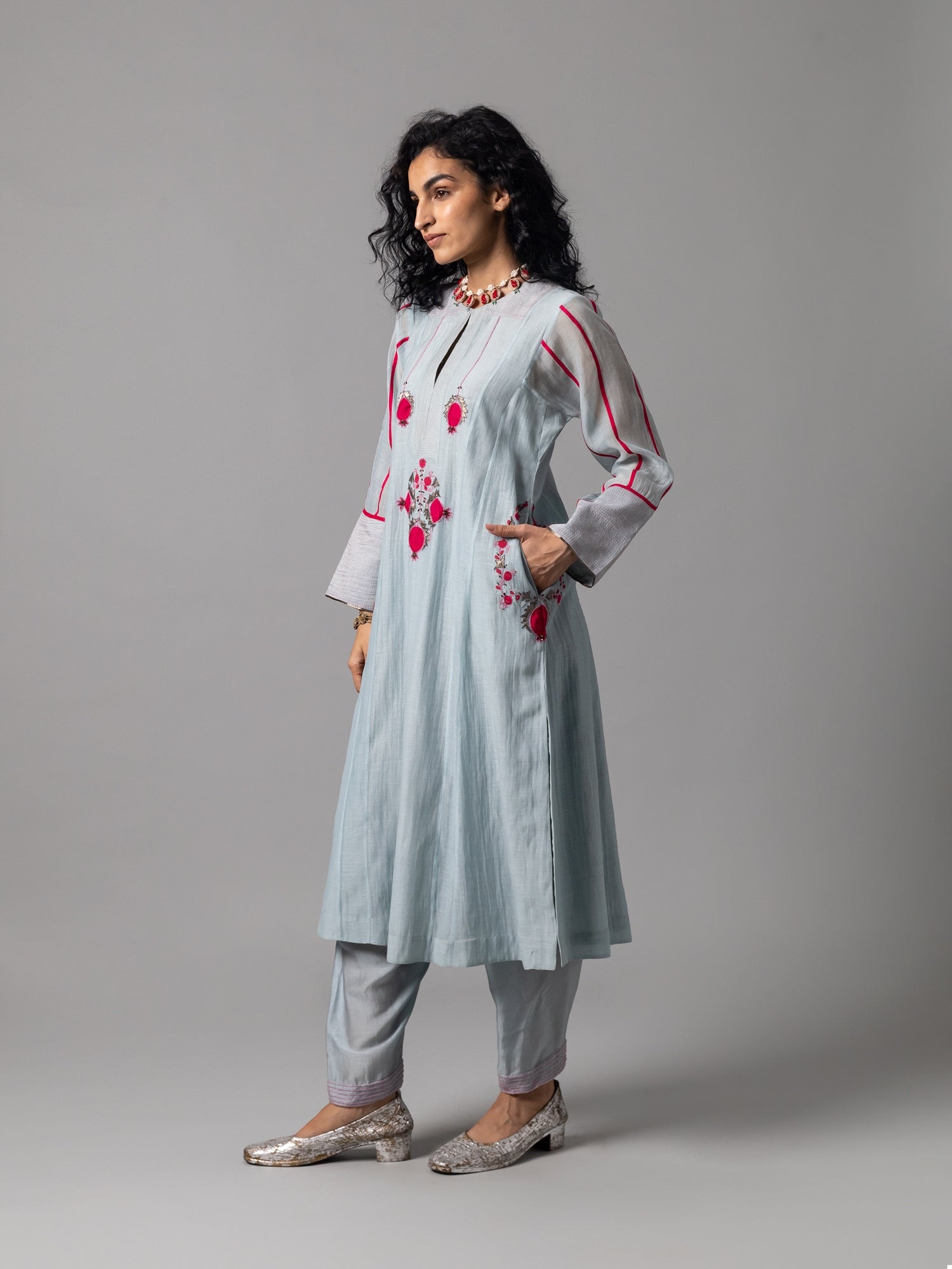 Falak Lt Blue Kurta