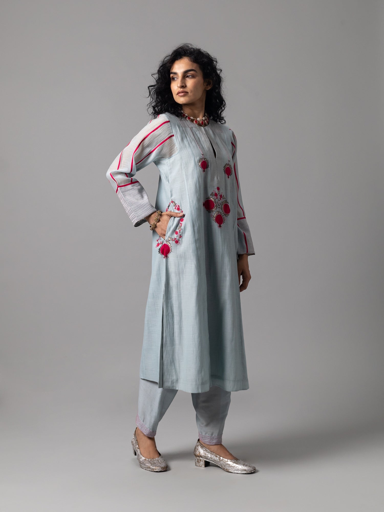 Falak Lt Blue Kurta