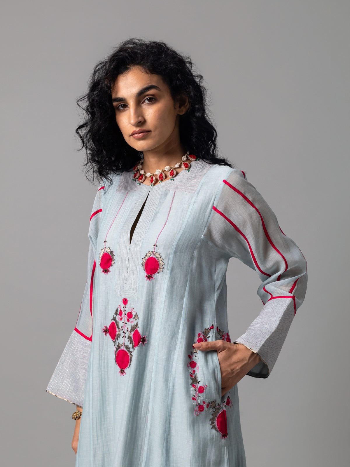 Falak Lt Blue Kurta