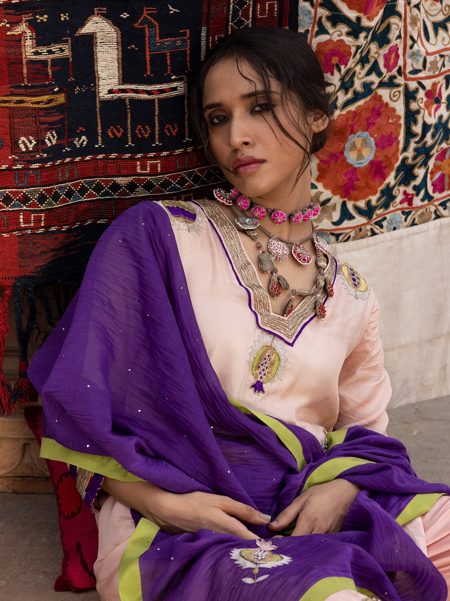 Anory Pink Kurta