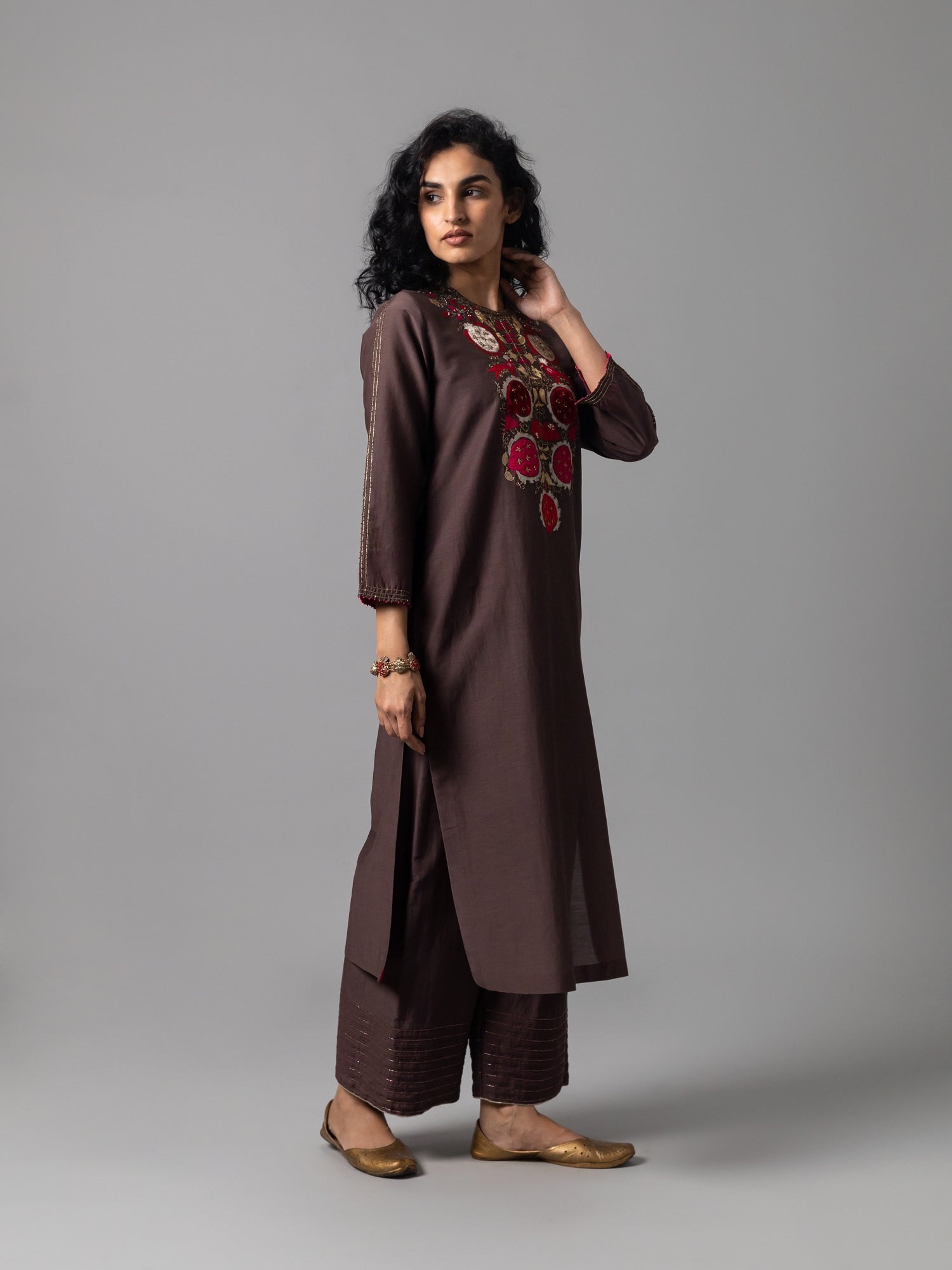 Zevor Brown Kurta