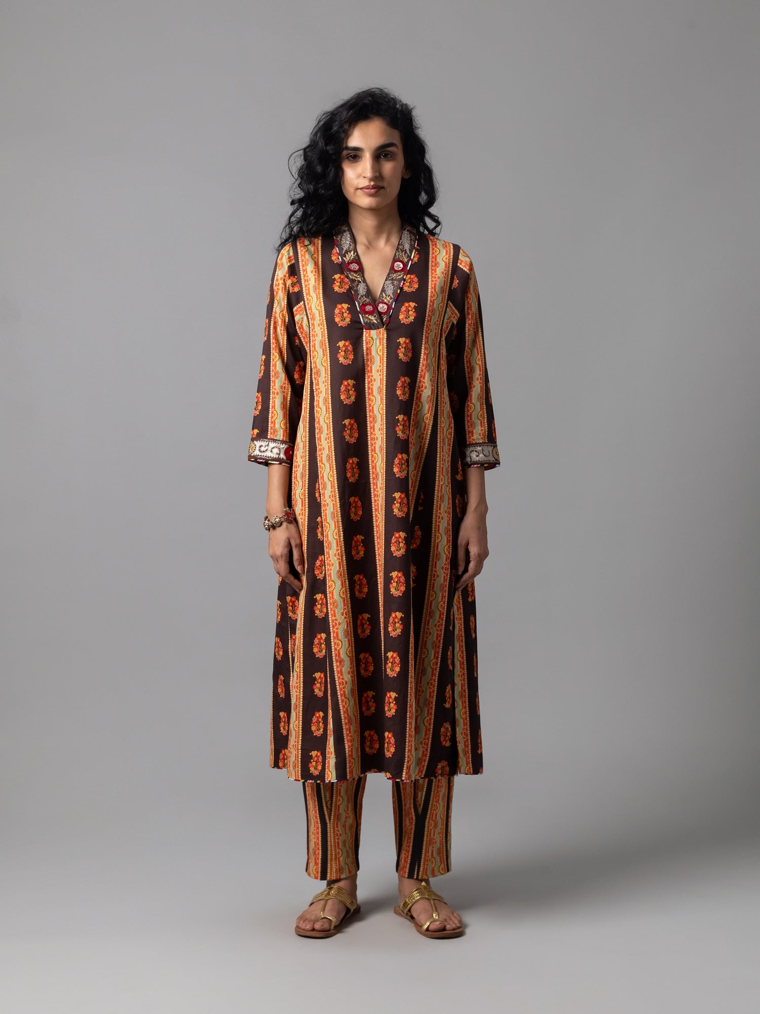 Parvona Brown  Kurta