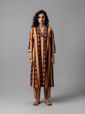 Parvona Brown  Kurta