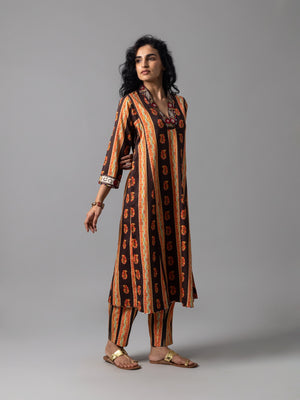 Parvona Brown  Kurta