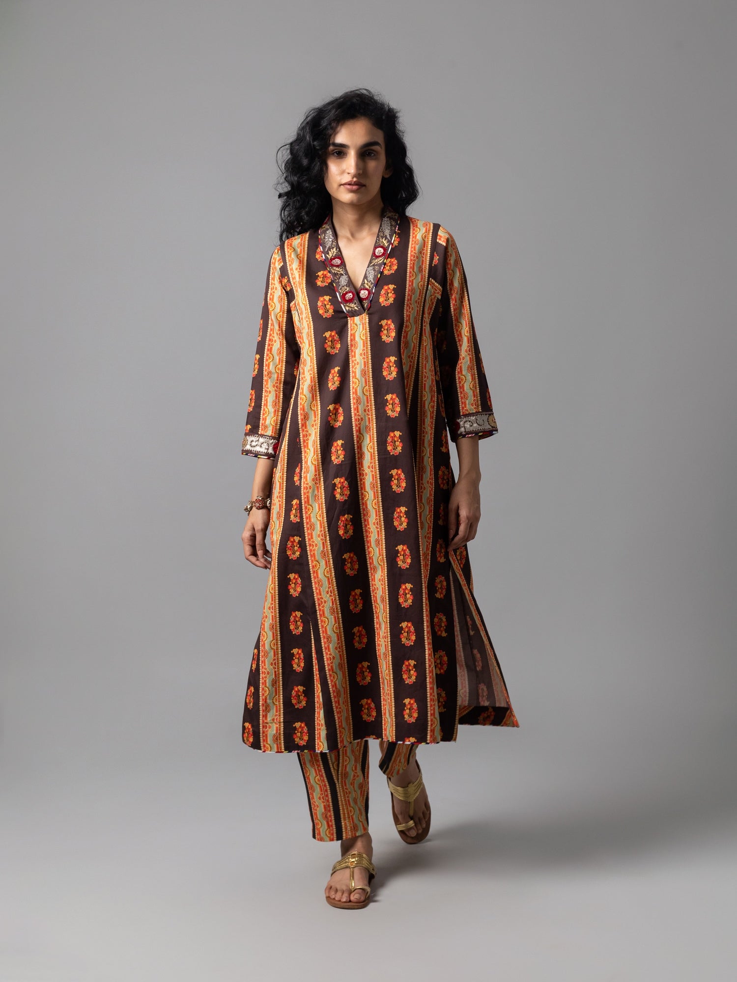 Parvona Brown  Kurta