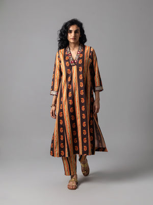 Parvona Brown  Kurta