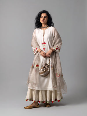Sahro Silver Dupatta