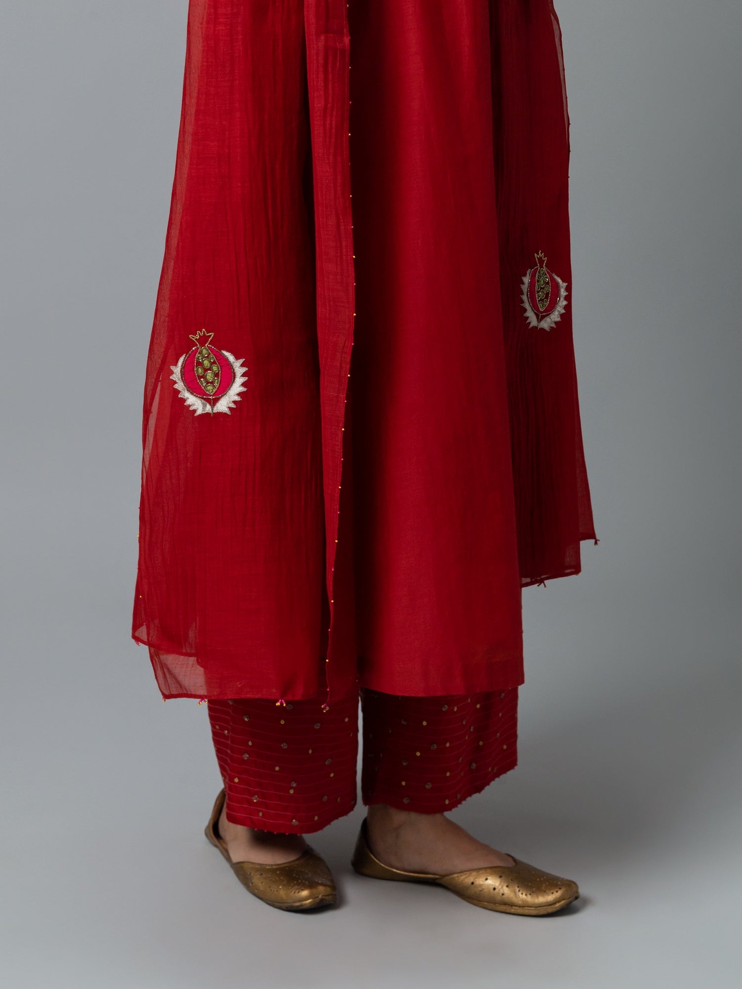 Syr Deep Red Dupatta