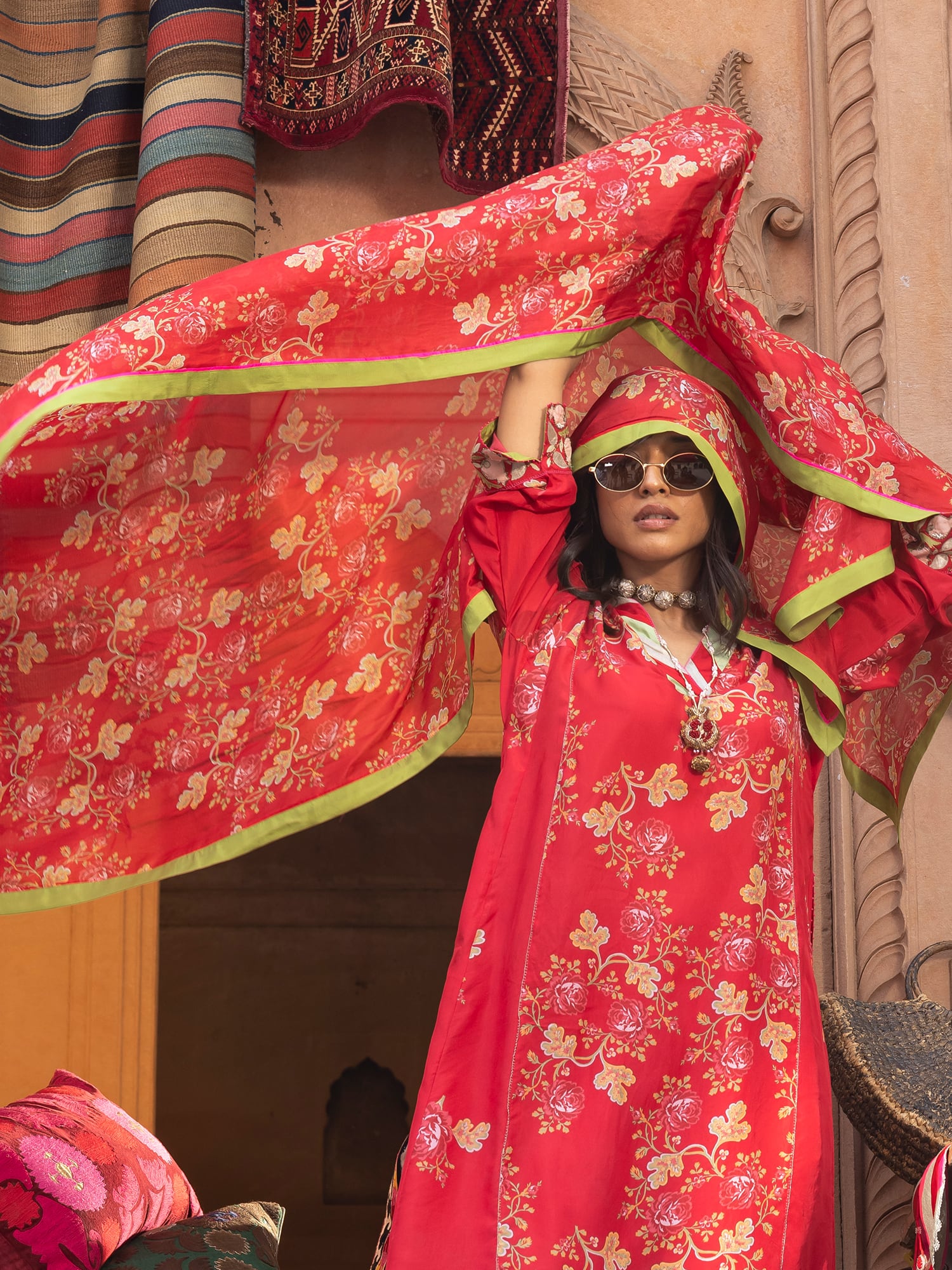 Eulnek Red Dupatta