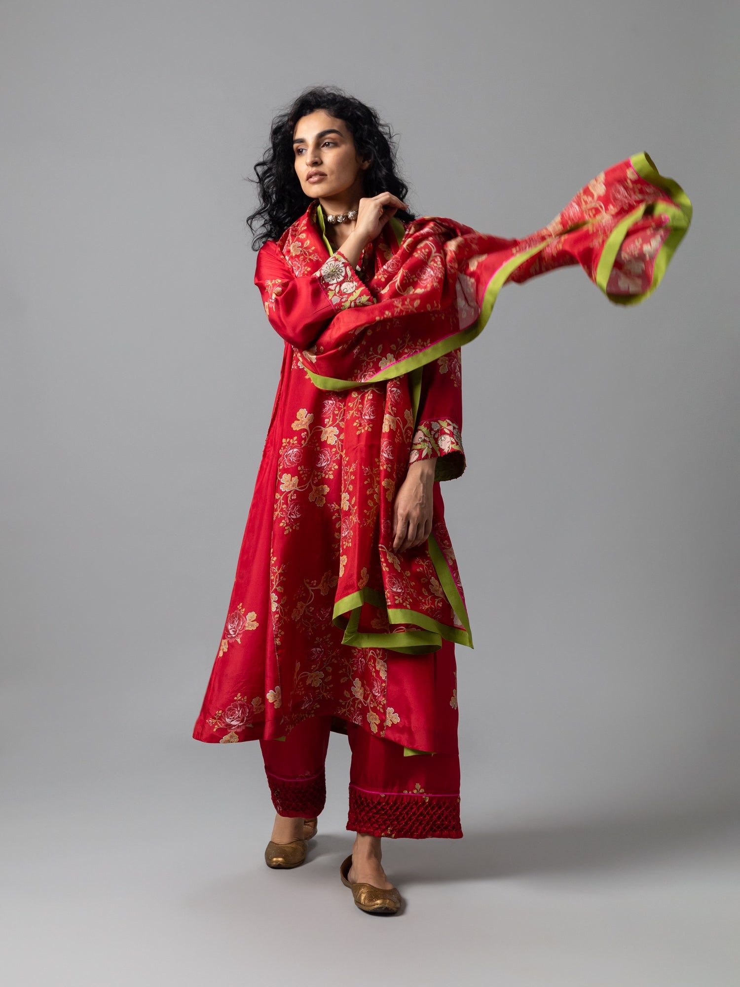 Eulnek Red Dupatta