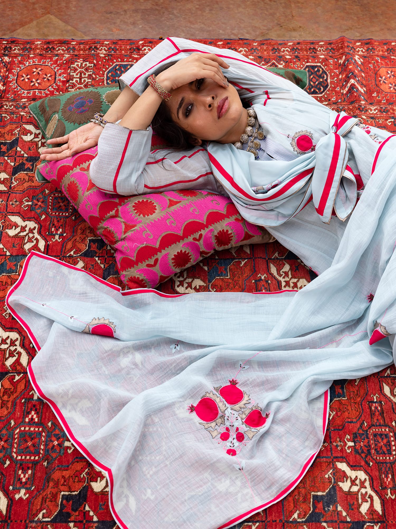 Orzu Lt Blue Dupatta
