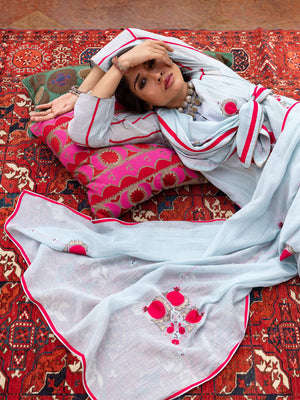 Orzu Lt Blue Dupatta