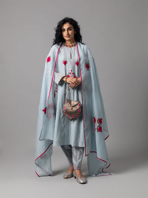 Orzu Lt Blue Dupatta