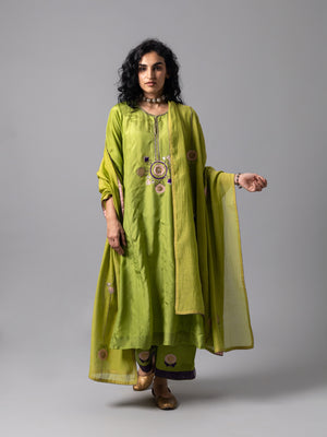 Gulbarhar Green Dupatta