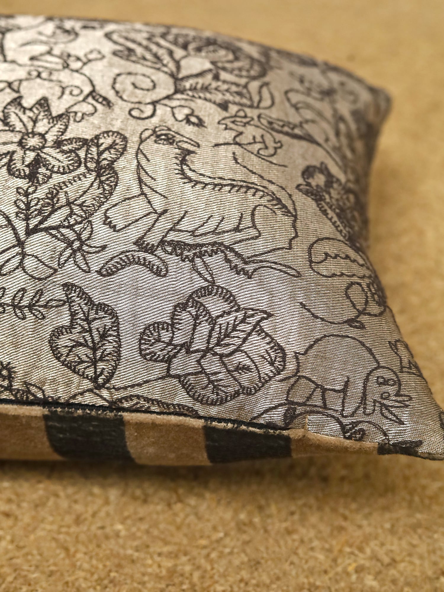 Folklore Black Cushion Cover