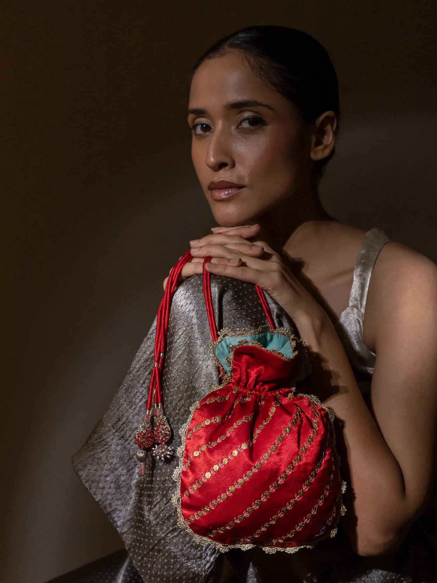 Opa Red Potli Bag