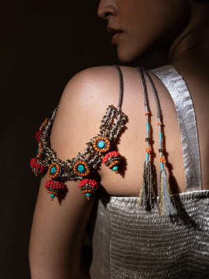 Tashi Coral Teal Choker
