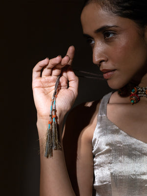 Tashi Coral Teal Choker