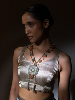 Pema Coral Teal Necklace