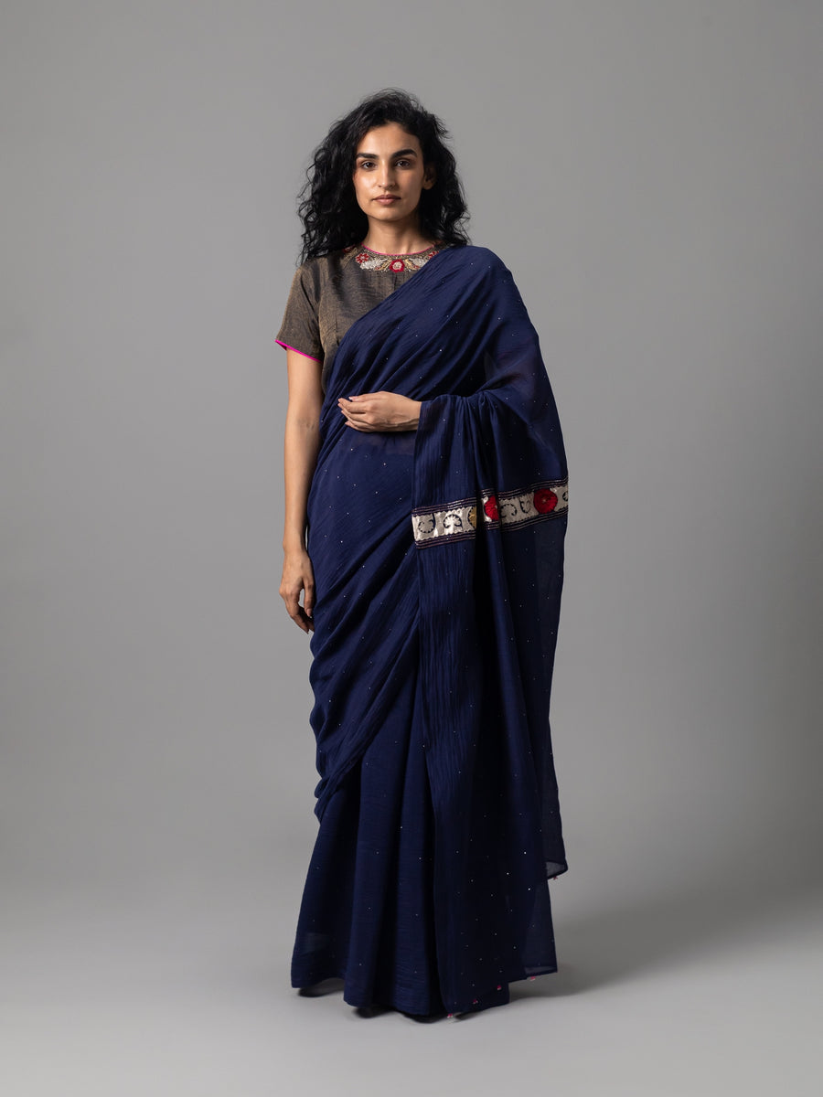 Nilrang Indigo Saree