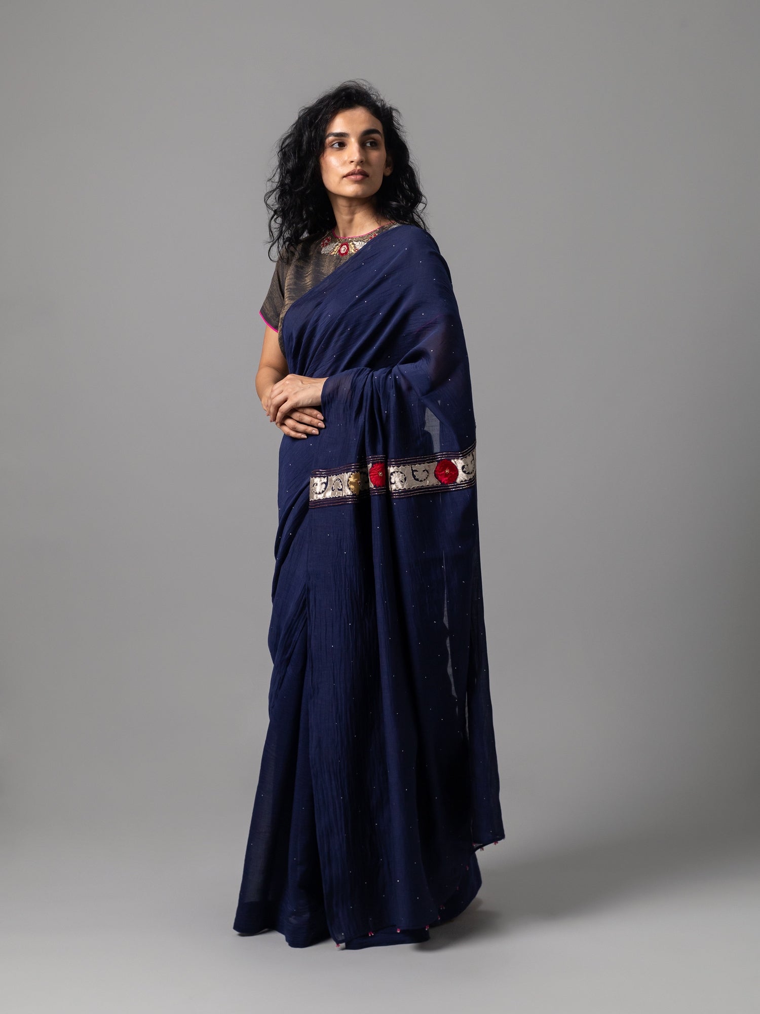 Nilrang Indigo Saree