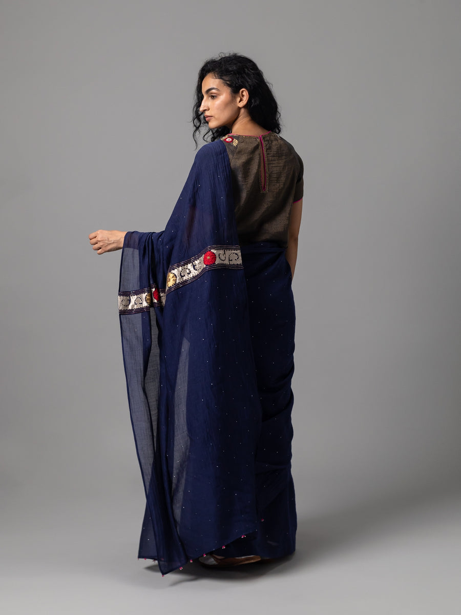 Nilrang Indigo Saree