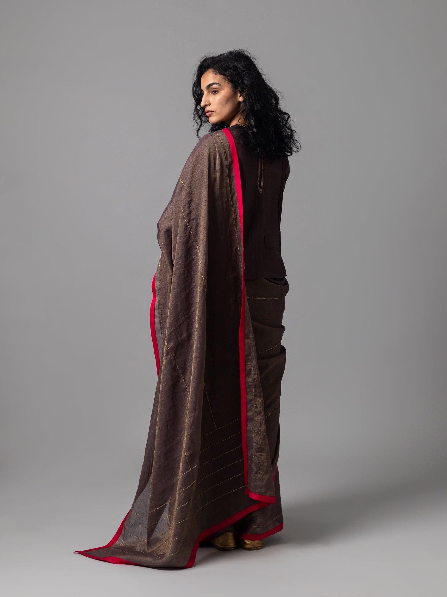 Jigarrang Brown Saree