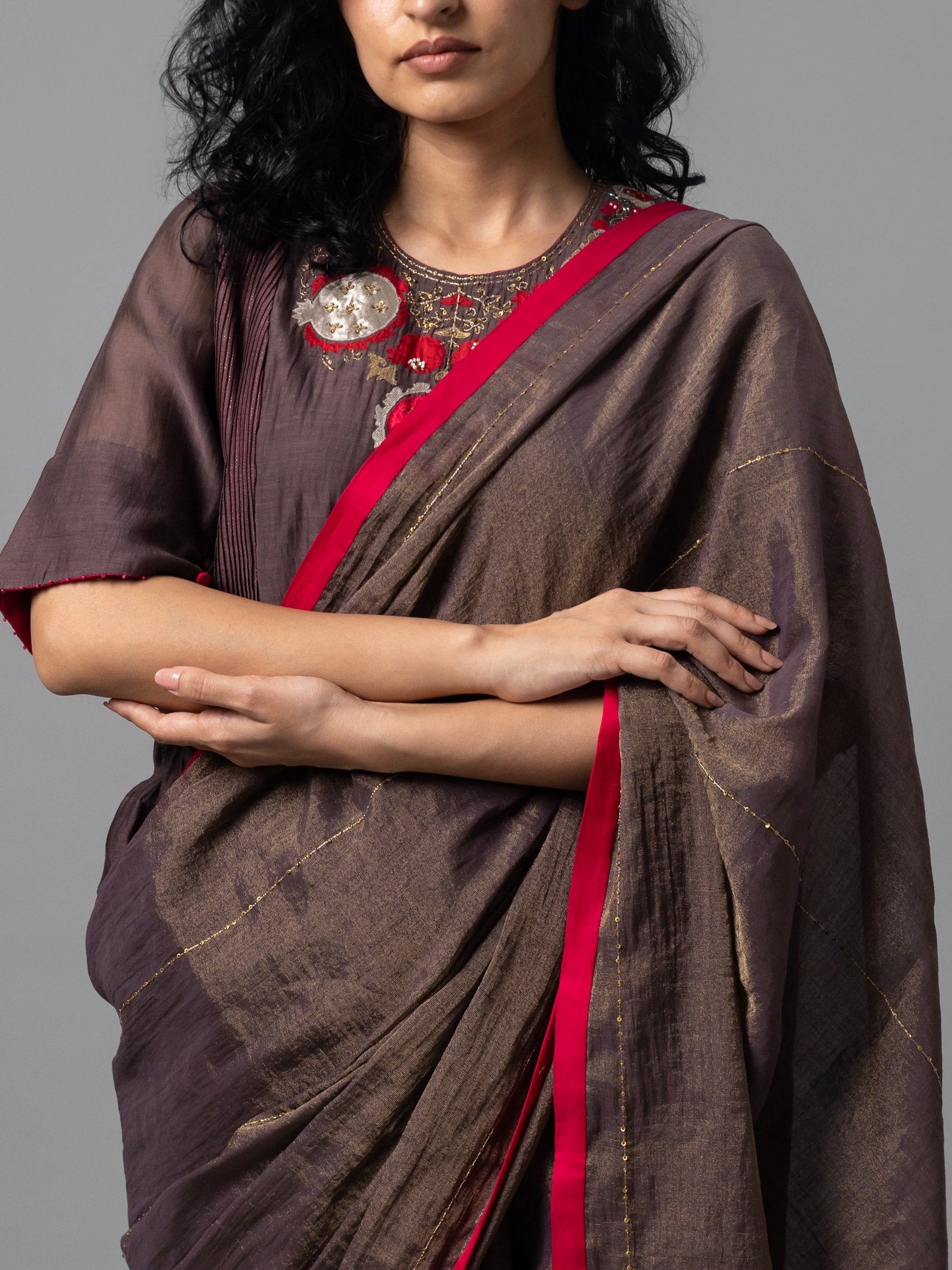 Jigarrang Brown Saree