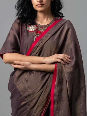 Jigarrang Brown Saree