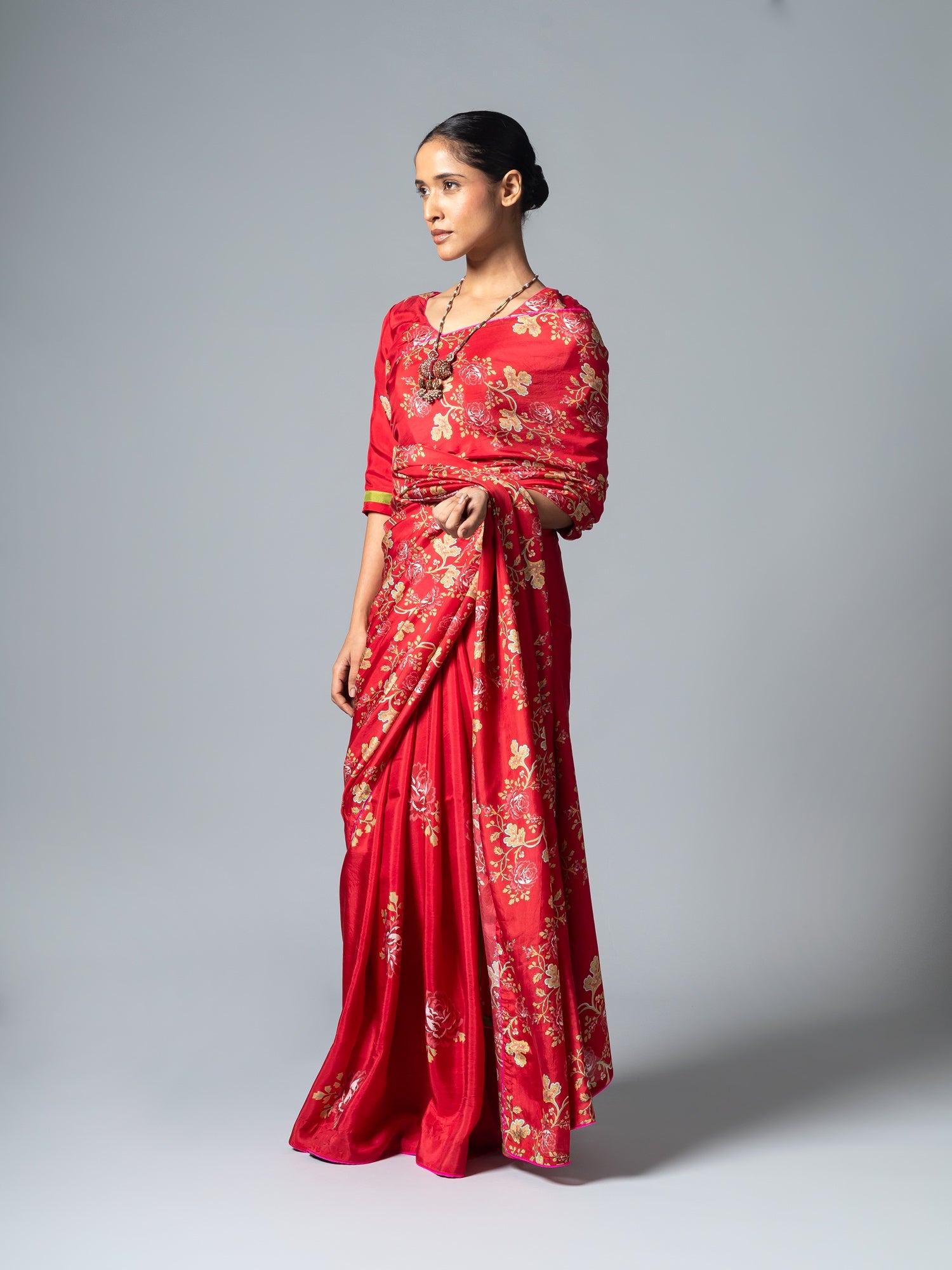 Yurak Red Saree