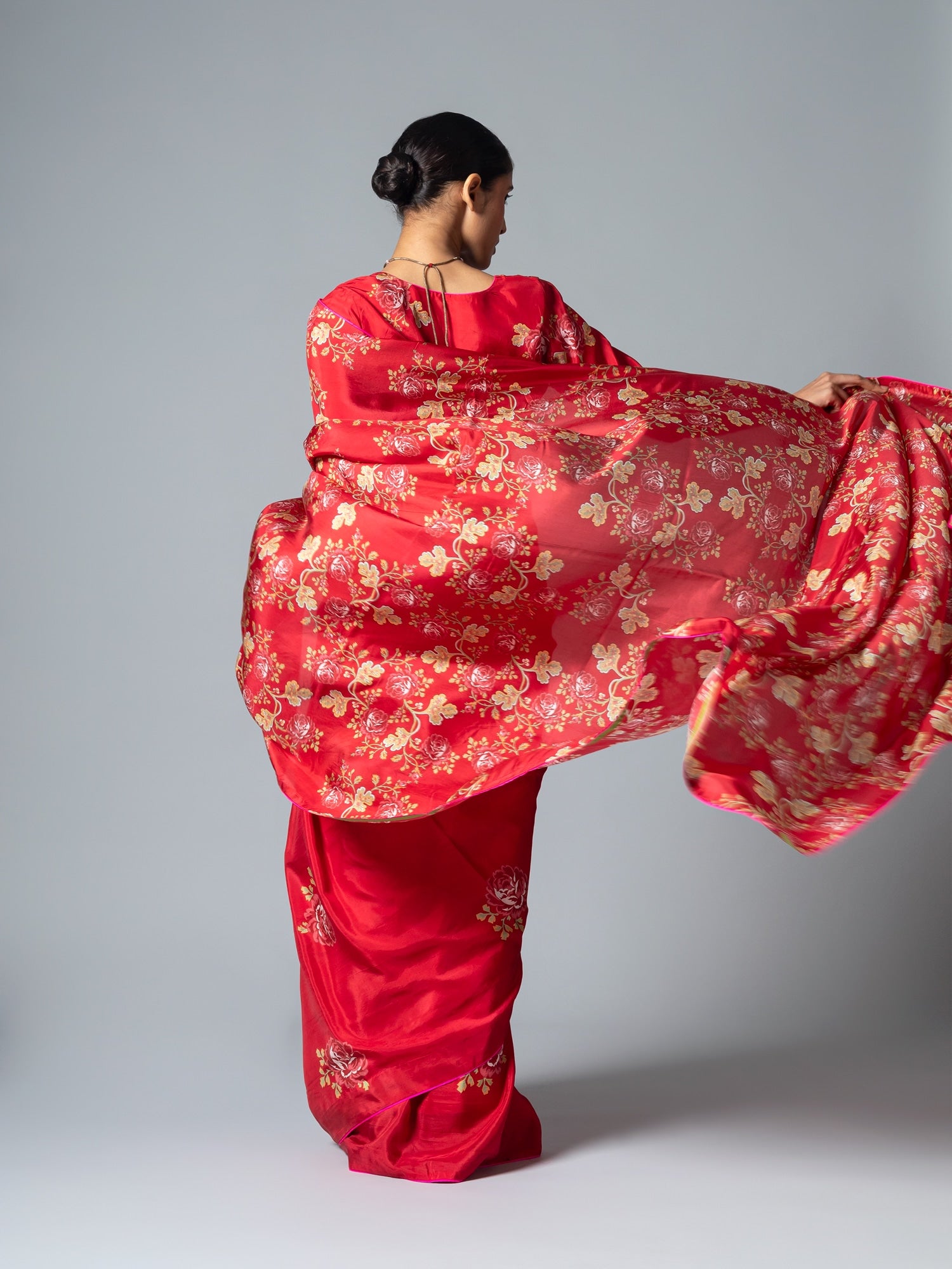 Yurak Red Saree